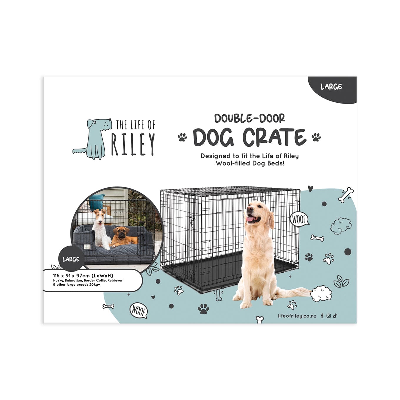 Premium Dog Crate The Life of Riley  The Life of Riley